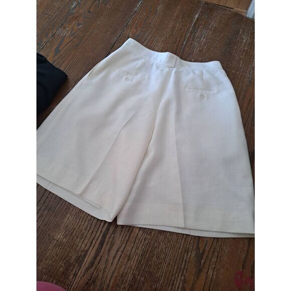 30" Waist Smith Forester Ivory Off White Lined Shorts w Pockets Double Button - Picture 2 of 3